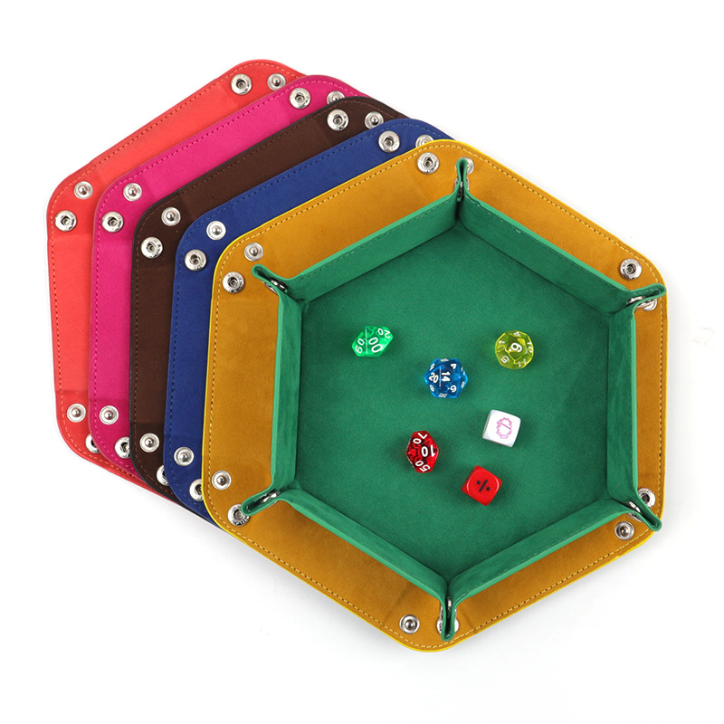 Leatherwork Roller - Rolling Folding Hexagon Würfel Spiel Ablage