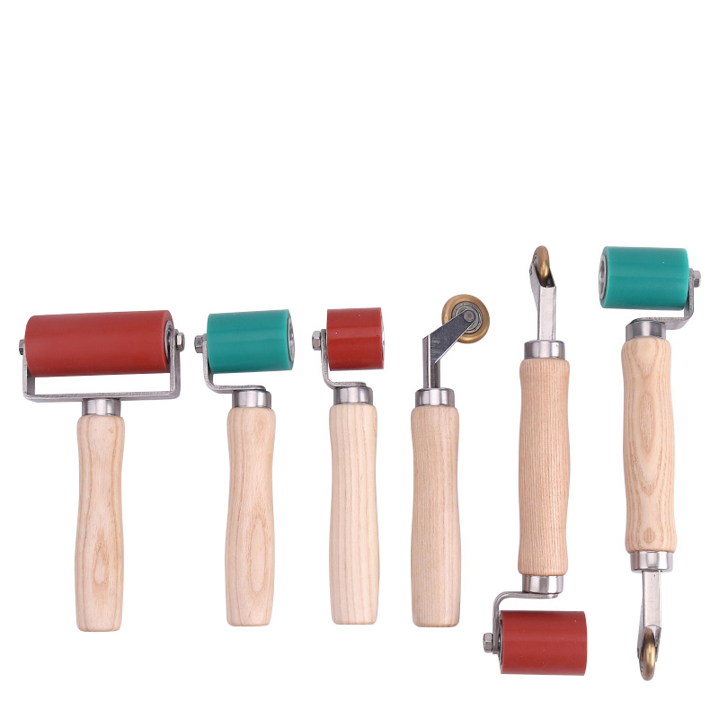 Leatherwork Roller - Handgeführte Silikon-Druckrolle, Lederklebstoff-Laminier- und Kantenpresswerkzeug für