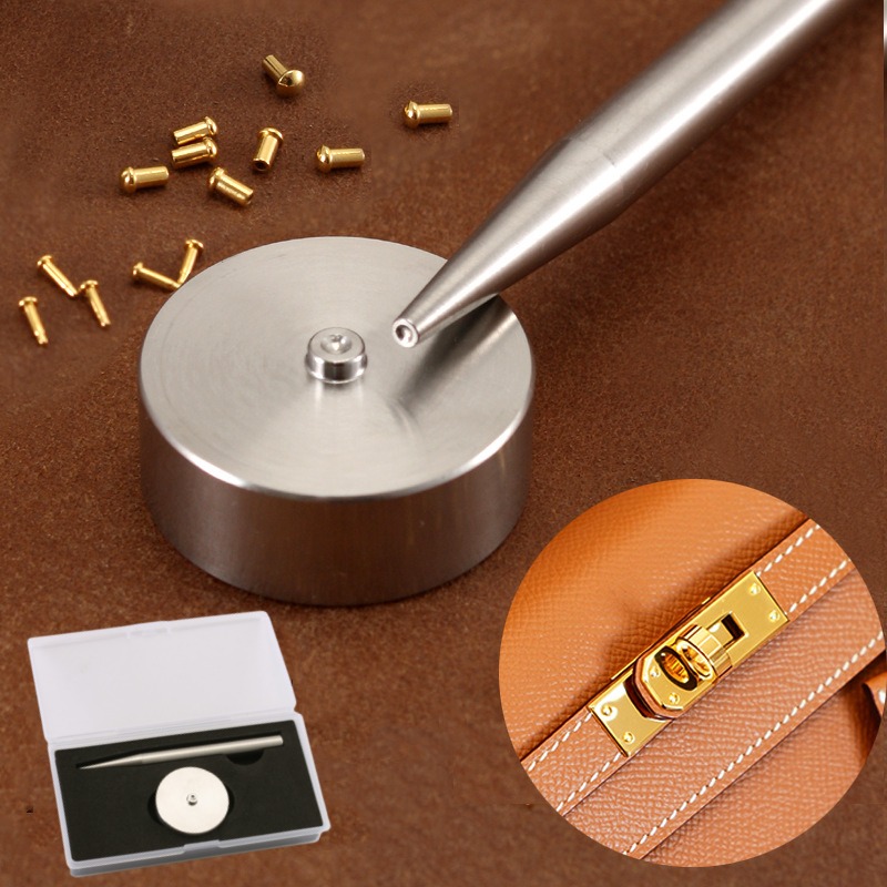Leatherwork Tool Kit - Edelstahl Nagel Installation Vorrichtung Set Handgefertigte
