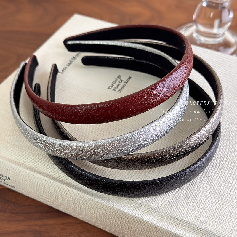 Leatherwork Pony - Vintage Rotes Leder-Stirnband in Verschiedenen Stilen,