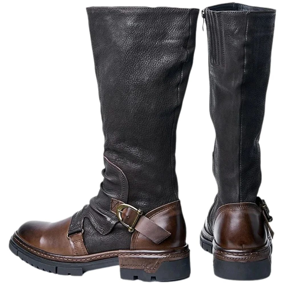 Leather Work Pants - Herren Mittelalter Retro Kunstleder Schuh Mittelalter