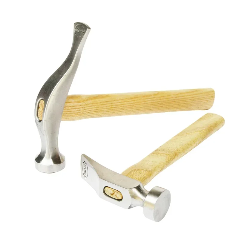 Leatherwork Hammer - Handgefertigter Hammer mit Lederobermaterial und Holzgriff