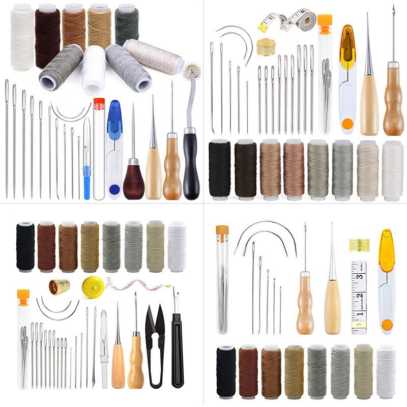 Leatherwork Hand Sewing Needles - Leder Arbeits Handwerk Werkzeuge Kit Nähen