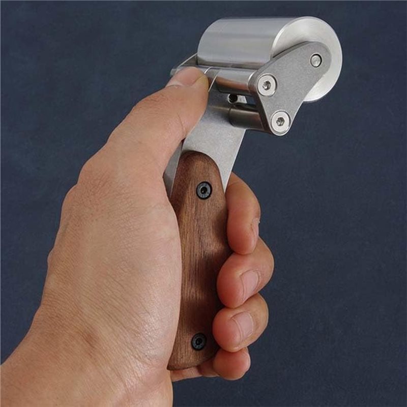 Leatherwork Roller - ABYN-Schrägrolle, 60 mm breit - Lederrollengriff
