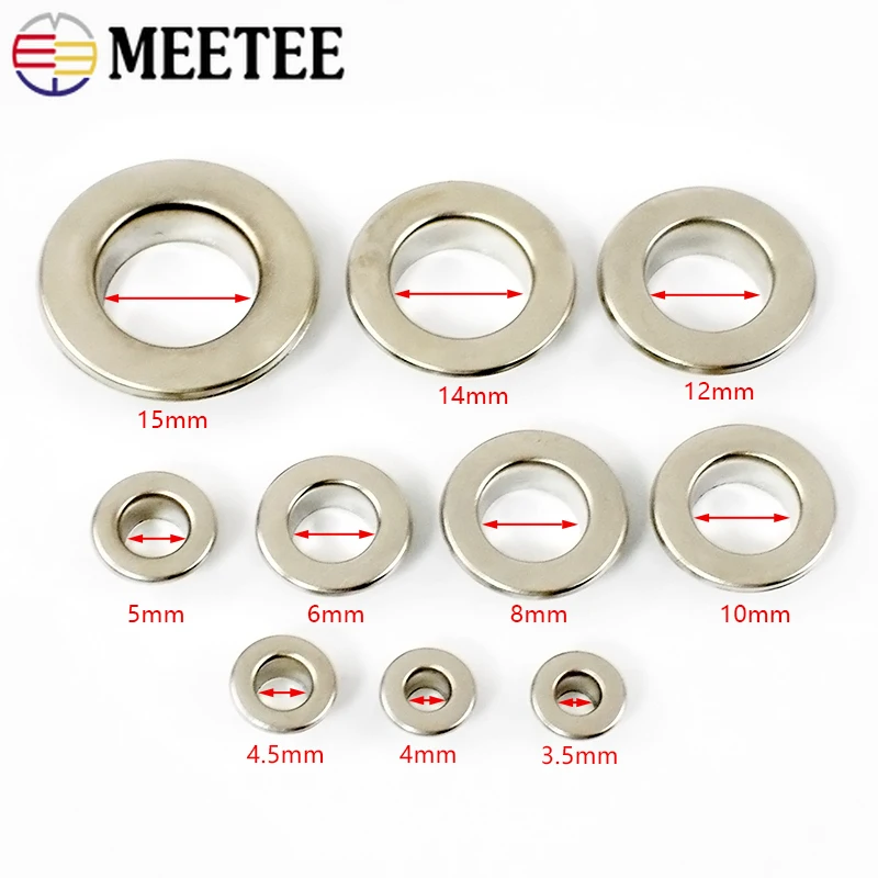50 Stücke 3,5-15mm Metall Öse  – Leatherwork Eyelets Bewertung und Preis