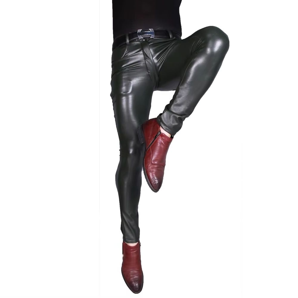 Herren-Punk-PU-Kunstlederhose, – Leather Work Pants Bewertung und Preis