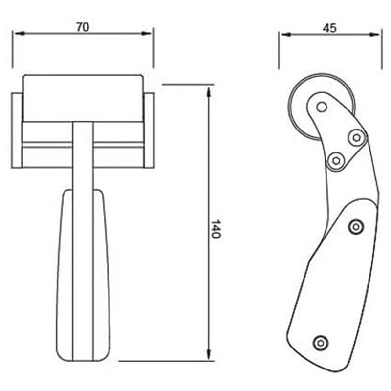 AT29-Schräger Roller, 60 mm br – Leatherwork Roller Bewertung und Preis