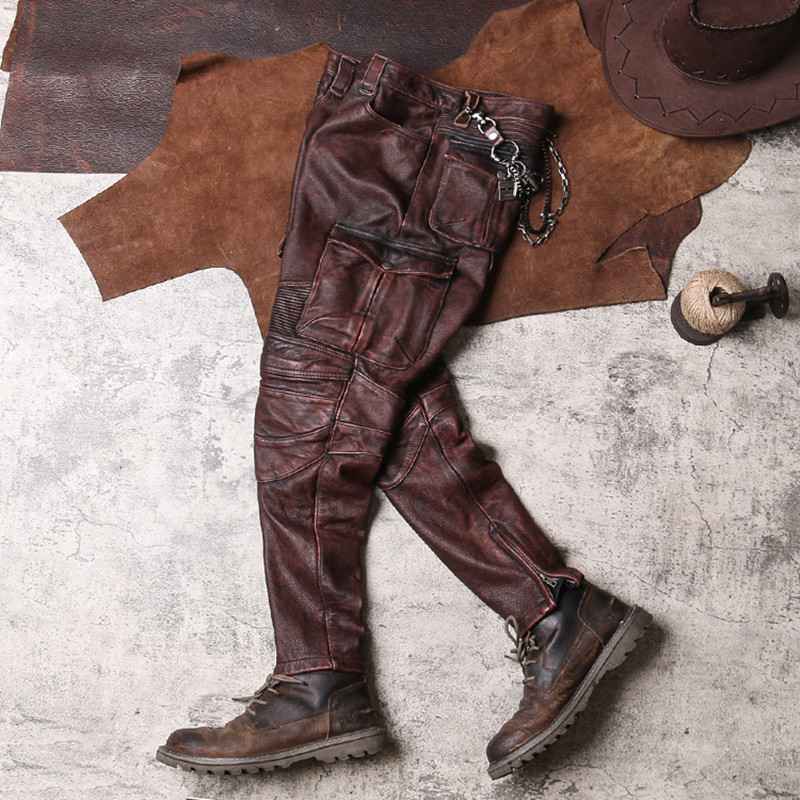 2022 Vintage Braun Männer Bike – Leather Work Pants Bewertung und Preis