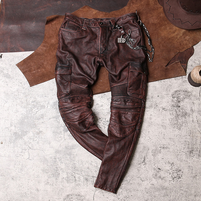 2022 Vintage Braun Männer Bike – Leather Work Pants Bewertung und Preis