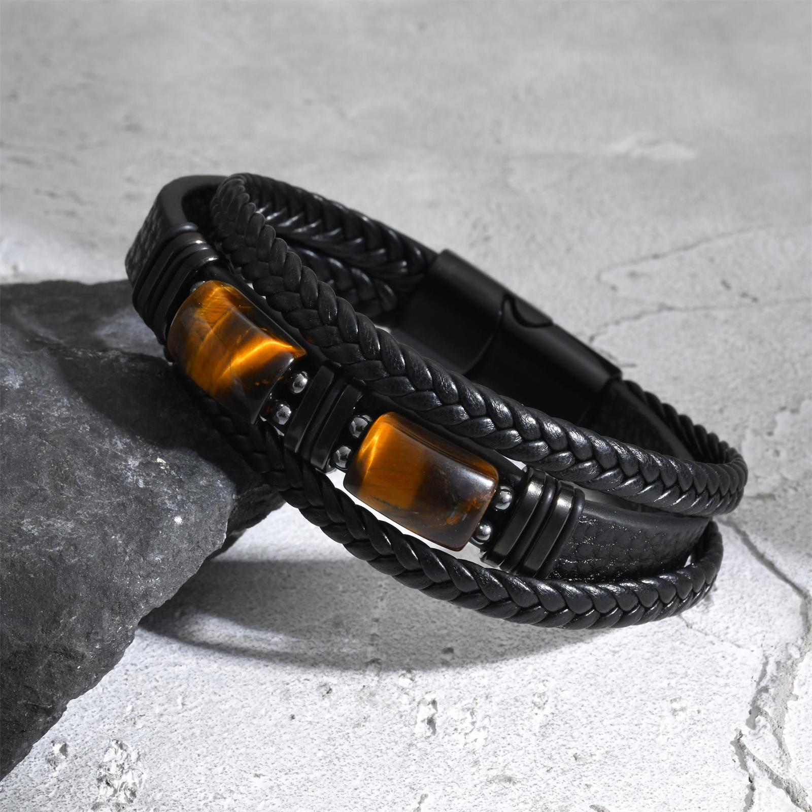 Herren-Armreif aus geflochtene – Leatherwork Jewelry Bewertung und Preis