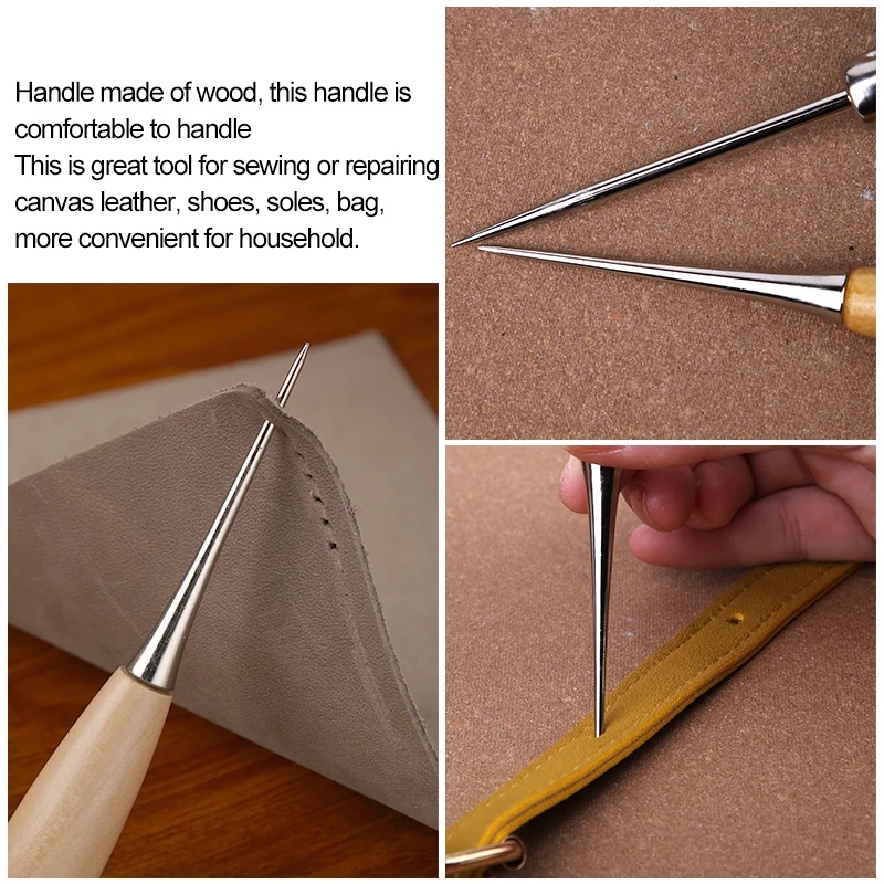 2er-Set Holzgriff-Nähnadeln, L – Leatherwork Hand Sewing Needles Bewertung und Preis