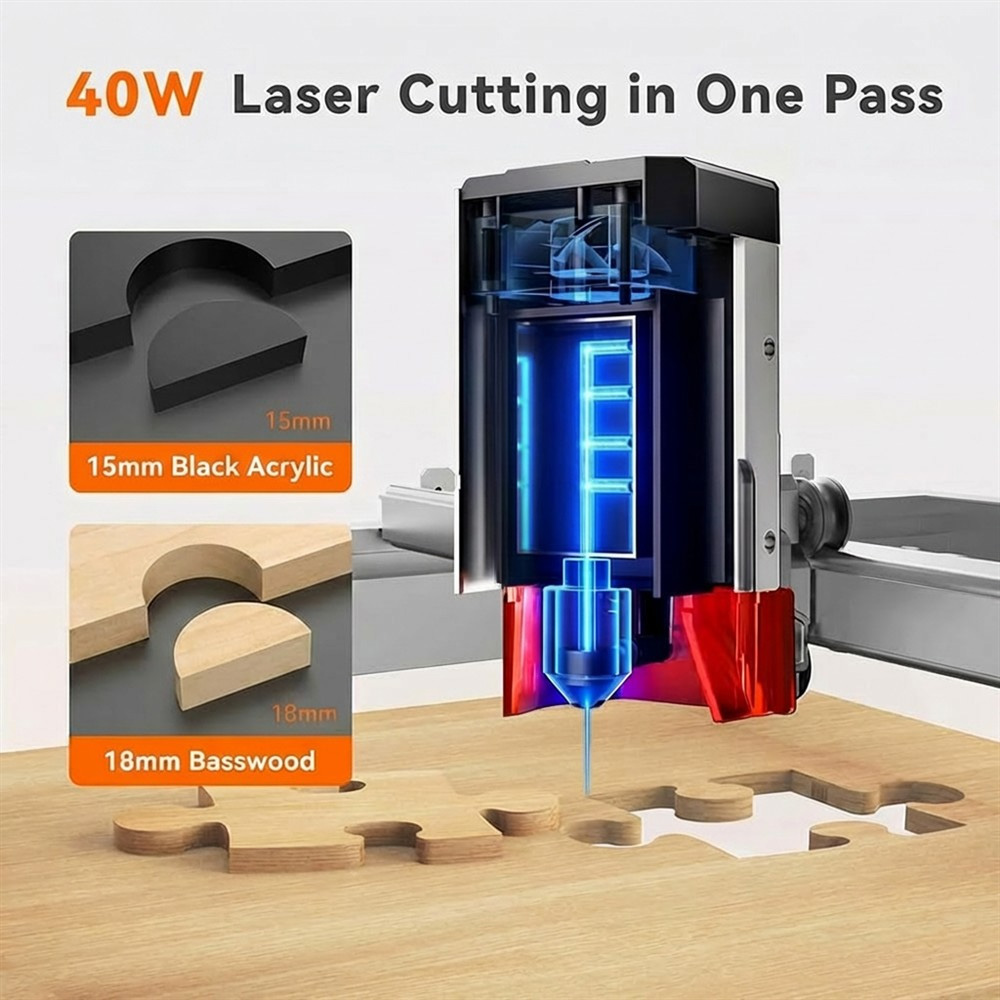 TOOCAA L2 40W AI Desktop-Laser – Leatherwork Machine Bewertung und Preis