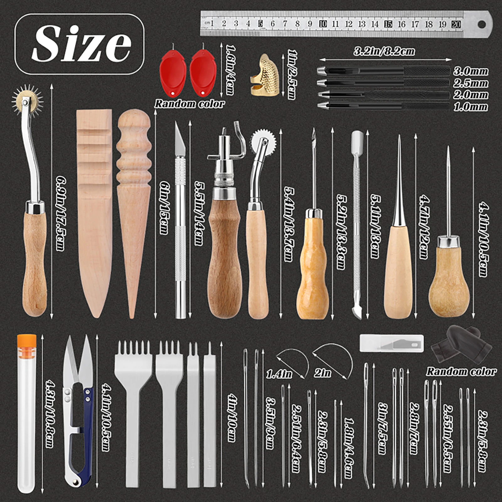 Orangefarbenes Leder-Nähset Po – Leatherwork Tool Kit Bewertung und Preis