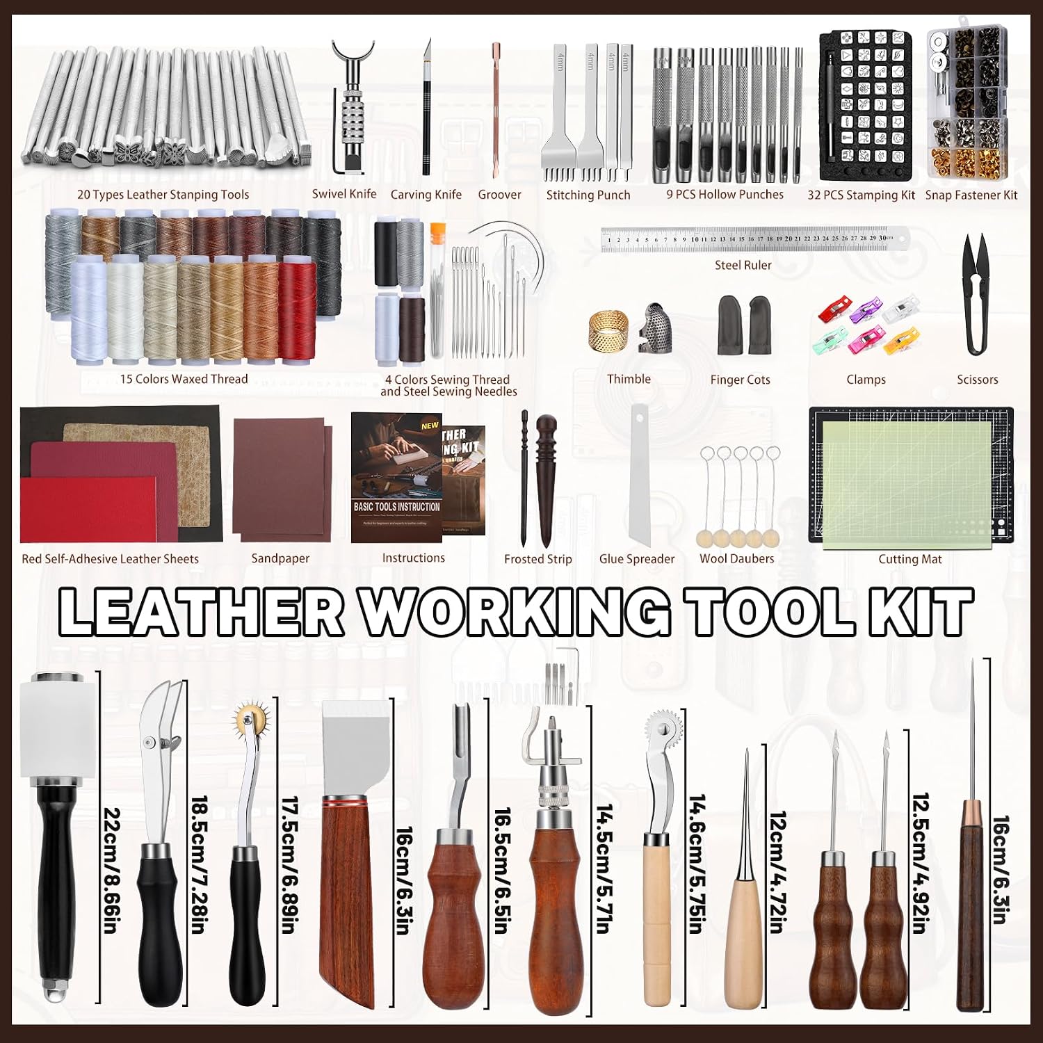 Lederbearbeitungs-Set, Lederwe – Leatherwork Tool Kit Bewertung und Preis